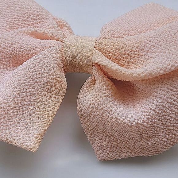 Lot of 2 | Crêpe blush & black bow hair clip set - Picture 6 of 7